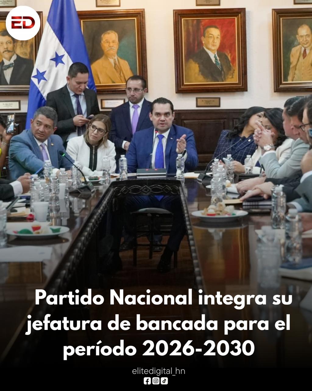 Partido Nacional integra su jefatura de bancada, liderada por Carlos Cano