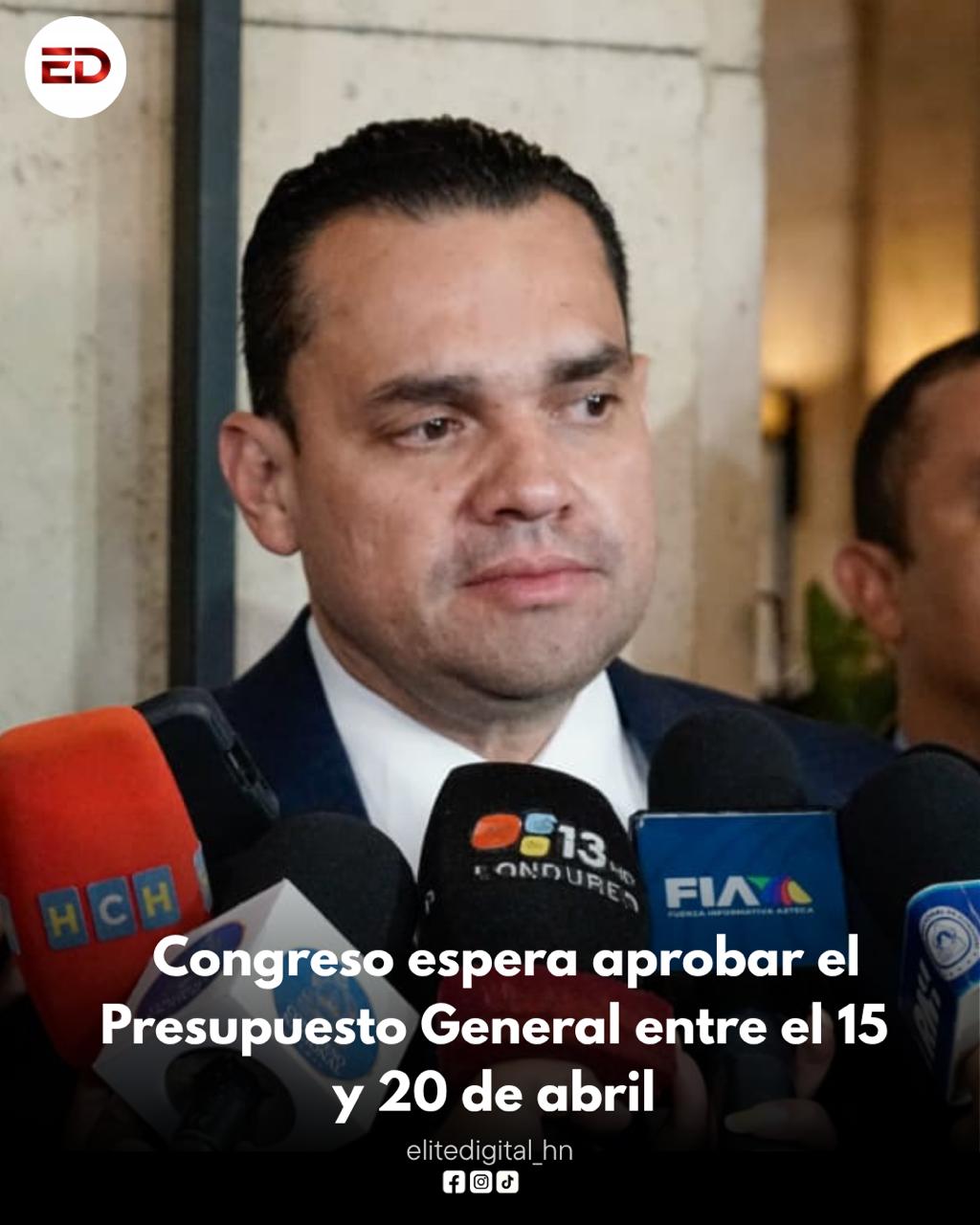Congreso espera aprobar el Presupuesto General entre el 15 y 20 de…